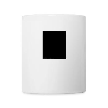 weißer Punkt schwarz - Tasse - Weiß - Vorne