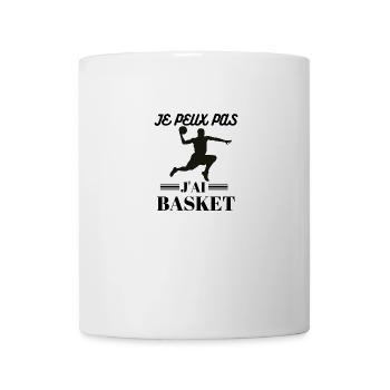 Je peux pas j ai basket - Mug blanc - blanc - Devant