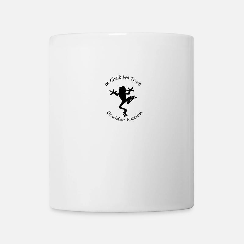 Bouldern mit Frosch und Chalk. - Tasse - Weiß