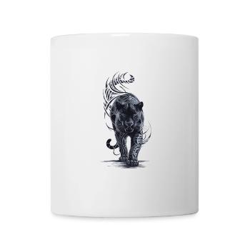 Schwarzer Panther Großkatze - Tasse - Weiß - Vorne