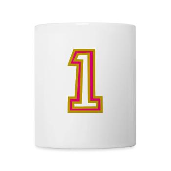1. 1 Jahr. 1. JAHRESTAG. 1-JÄHRIGES JUBILÄUM - Tasse - Weiß - Vorne