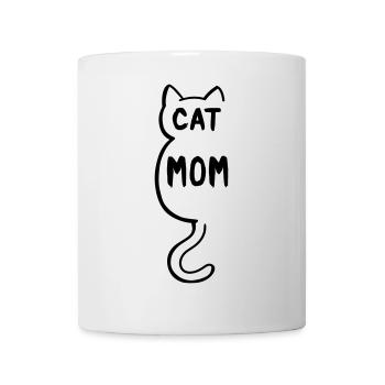Cat Mom - Katzen Mama - Cartoon - Tasse - Weiß - Vorne