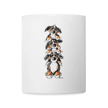 Goldige Berner Sennenhunde - Hunde - Tasse - Weiß - Vorne