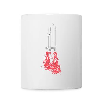 Raketenstart Weltraum Symbol Weltall icon Logo - Tasse - Weiß - Vorne