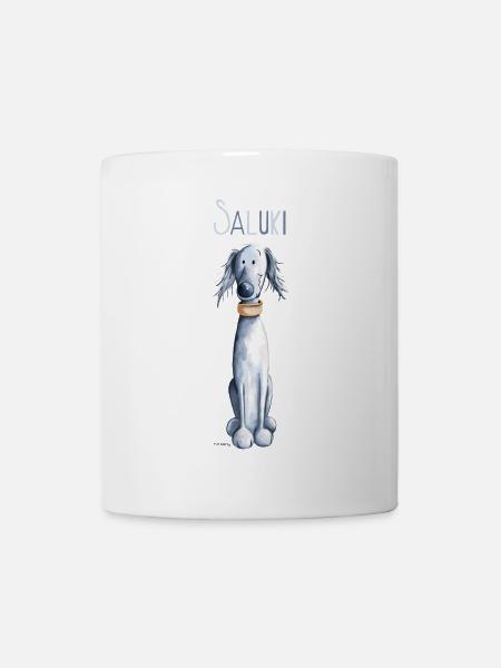 Cute Saluki Dog - Dogs - Comic - Mug - white