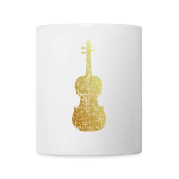 Bratsche, Viola (Vintage Goldgelb) - Tasse - Weiß - Vorne