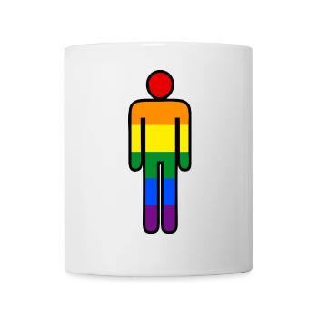 LGBT Regenbogen Person - Tasse - Weiß - Vorne
