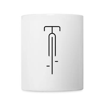 Fixie, vélo, pur minimalisme, vélo - Mug blanc - blanc - Devant
