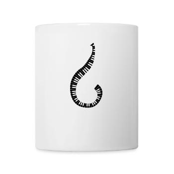 Treble spiral of piano keys - Mug - white - Front