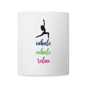 Yoga - Inspirez. Exhaler. Se détendre. - Mug blanc - blanc - Devant