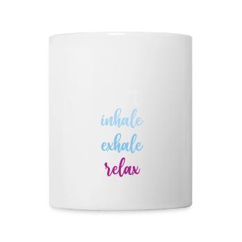 Yoga - Inspirez. Exhaler. Se détendre. - Mug blanc - blanc - Devant