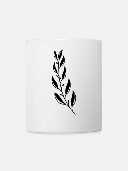 Magnolien Zweig - Tasse - Weiß