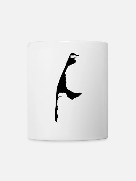 Sylt Umriss schwarz - Tasse - Weiß