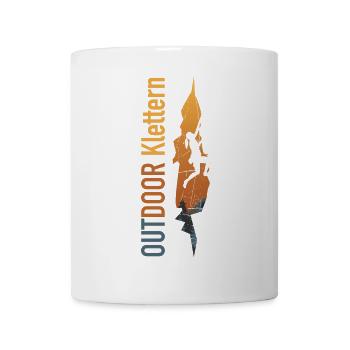Outdoor Klettern - Tasse - Weiß - Vorne