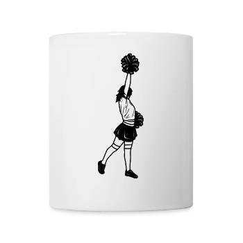 Cheerleader Drawing - Mug - white - Front