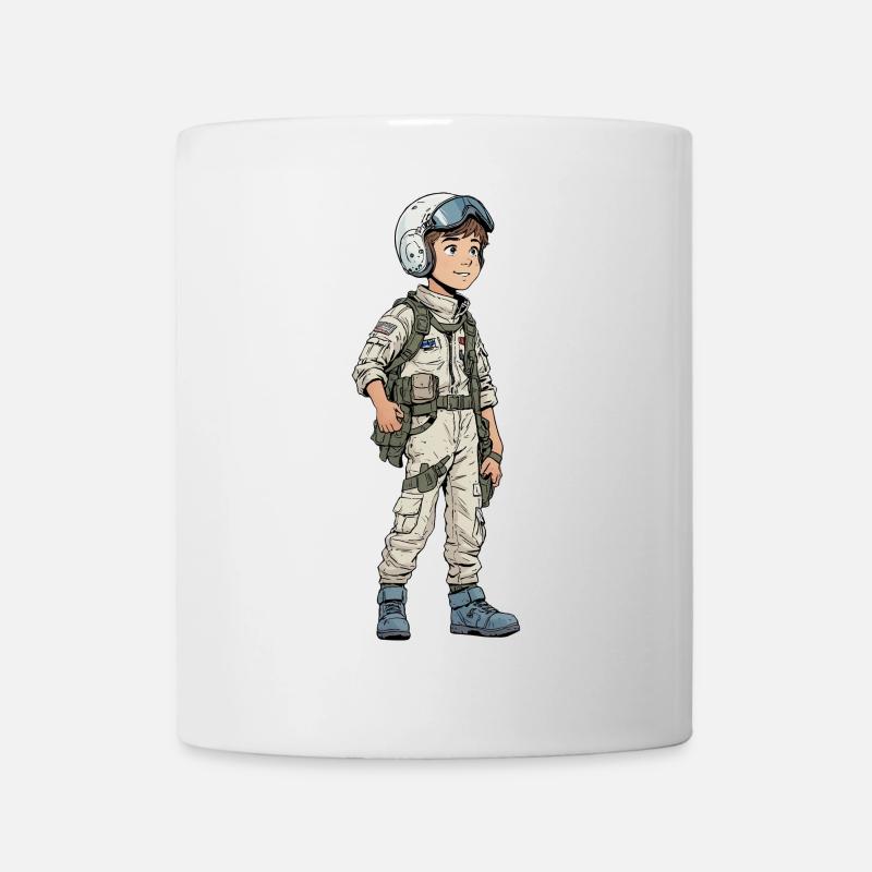Pilote de chasse comique vintage - Mug blanc - blanc