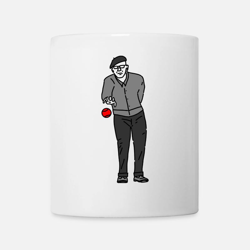 Petanque Player Right-Handed - Mug - white