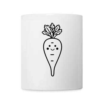 Karotte - Tasse - Weiß - Vorne