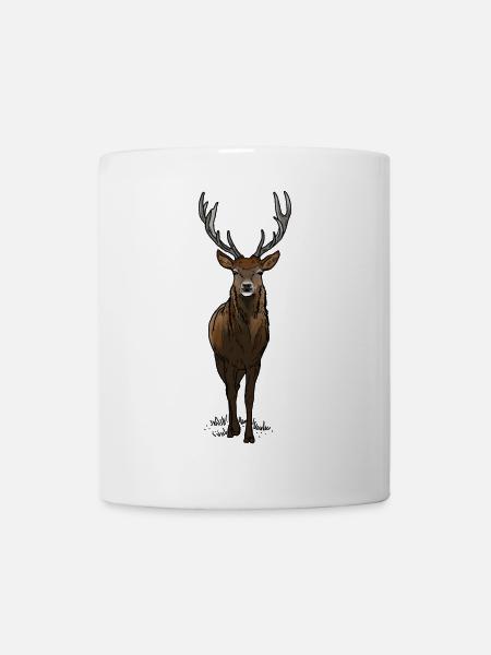 Deer with antlers - Mug - white