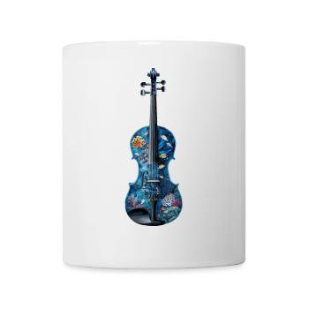 Fisch Violine - Tasse - Weiß - Vorne