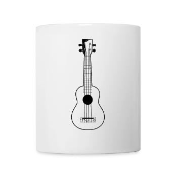 Ukulele Zeichnung - Tasse - Weiß - Vorne