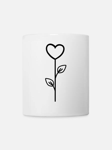 Fleur rose - Mug blanc - blanc