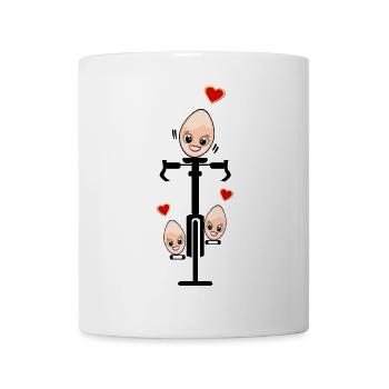 HAPPY EASTER FAMILY - VÉLO DE ROUTE EASTER EGGS - Mug blanc - blanc - Devant