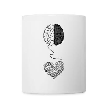 Biomechanical Brain Circuit Design - Mug - white - Front