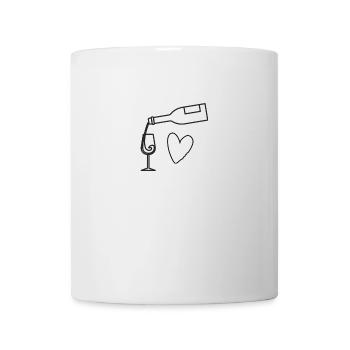 Le vin et le cœur - Mug blanc - blanc - Devant