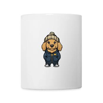 Golden Retriever Hund Winter - Tasse - Weiß - Vorne