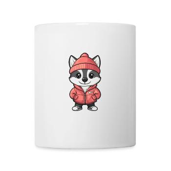 Chien Husky Hiver - Mug blanc - blanc - Devant