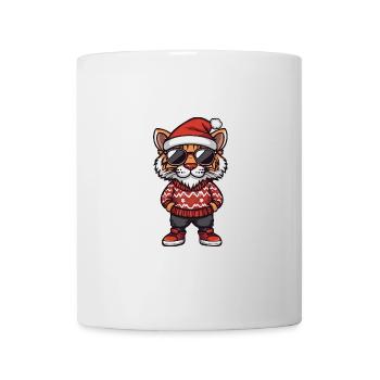 Tiger Weihnachten X-Mas - Tasse - Weiß - Vorne