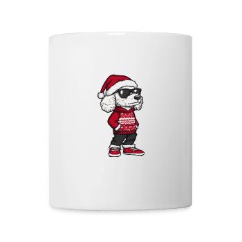 Caniche Chien Noël Noël - Mug blanc - blanc - Devant