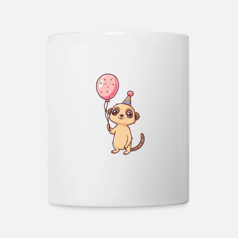 Erdmännchen Geburtstag Baby - Tasse - Weiß