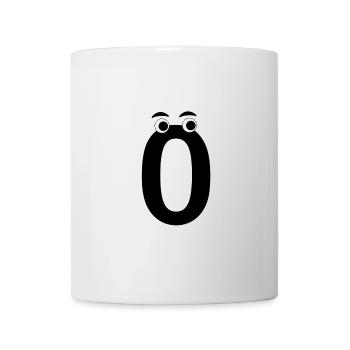 Zahl Null 0 Kinder Geburtstag Mathematik lernen - Tasse - Weiß - Vorne