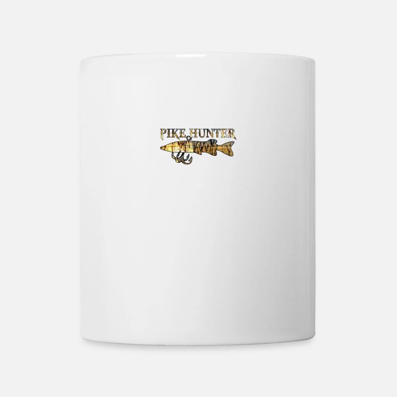 Pike Hunter fishing angler pike perch perch - Mug - white