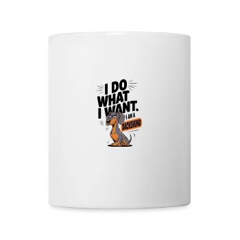 I Do What I Want I Am A Dachshund - Tasse - Weiß - Vorne