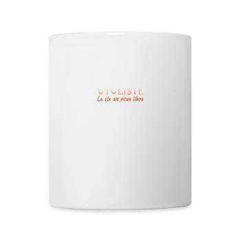 CYCLIST Freewheeling life cycling bicycles - Mug - white - Front