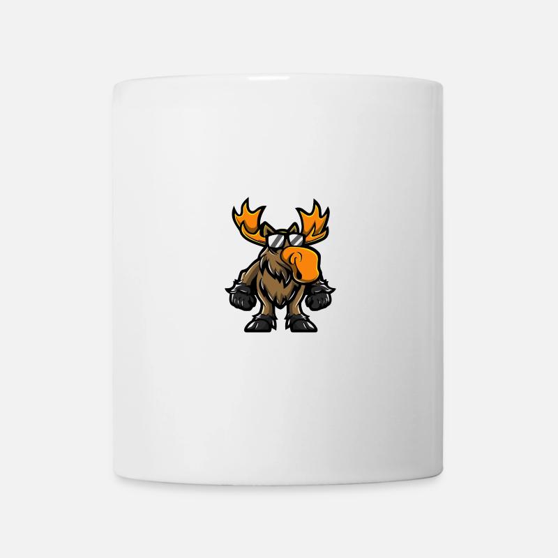 Elch Cool Tier - Tasse - Weiß