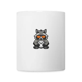 Waschbär Cool Tier - Tasse - Weiß - Vorne
