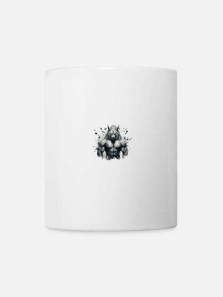 Wolf Muskeln - Tasse - Weiß