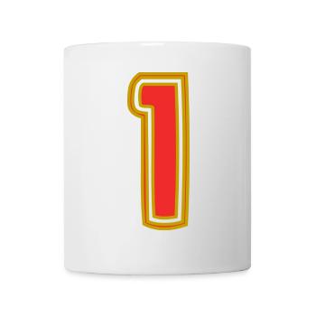 1. 1 Jahr. 1. JAHRESTAG. 1-JÄHRIGES JUBILÄUM - Tasse - Weiß - Vorne