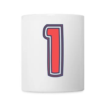 1. 1 Jahr. 1. JAHRESTAG. 1-JÄHRIGES JUBILÄUM - Tasse - Weiß - Vorne