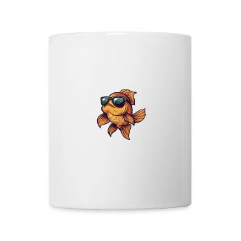 Poisson rouge Bande dessinée Cool Été - Mug blanc - blanc - Devant