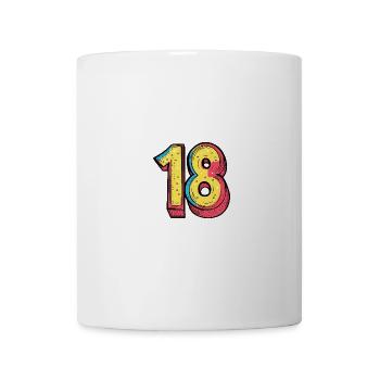 18 Zahl Comic - Tasse - Weiß - Vorne
