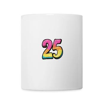 25 Zahl Comic - Tasse - Weiß - Vorne