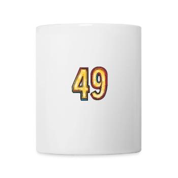 49 Zahl Comic - Tasse - Weiß - Vorne