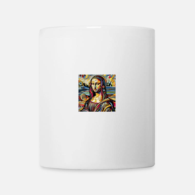 Mona Lisa meets Hundertwasser - Tasse - Weiß