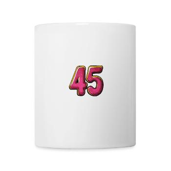 45 Zahl Comic - Tasse - Weiß - Vorne