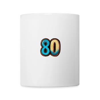 80 Zahl Comic - Tasse - Weiß - Vorne
